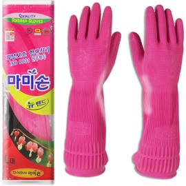 Mamison Quality Kitchen Rubber Gloves New Band Series (1 Pairs, Large). Cleaning