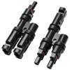 URAQT Solar Panel Connector, 1 Pair 2 to 1 T