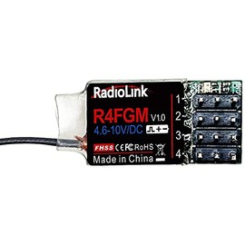 RadioLink R4FGM 4 CH Micro Receiver Built-in Remote Gyroscope Model Suitable for RadioLink RC4GS v2 / RC4GS v2