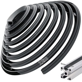 Mbsomnus Aluminium Profile Dust Protection 12 m Aluminium Profile Edge Strips 30 x 30.40 x 40 Nut 8 Aluminium Profile Accessories Soft Cover PVC Aluminium Profile Groove Cover for Item Profile 30/40 V