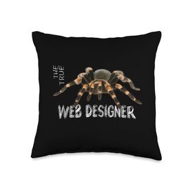 The True Web Designer Spider Tarantula Throw Pillow