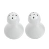 STOBAZA Farmhouse Style Ceramic Salt Pepper Set Condiment Organizer Toothpick