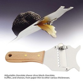 Truffle Slicer/Shaver/Cutter - Cheese Slicer - Chocolate Shaver - Made with Stainless Steel and Wood Handle - with Adjustable Blade - for Kitchen Gadget