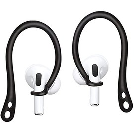A-Focus Earhooks for AirPods Pro Wing Tip Drop Prevention Hooks for Sports Pro Only, Does Not Interfere with Sensors [Cannot Charge with Attached] Hook Black