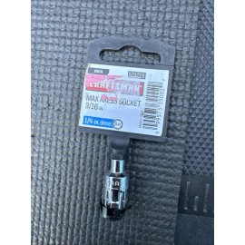 Craftsman New Craftsman Max Axess 1/4" Inch Drive Sockets Pass Through 3/16" Nos 29219