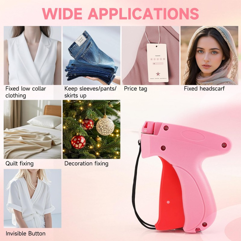Stitch Gun for Clothes, Handheld Quick Sticky Sewing Tag Gun