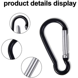 10 Pcs Carabiner Clip Spring Snap Hook - Stainless Steel Spring Snap Hook for Bird Feeders or Dog Leash & Harness, Quick Link Keychain
