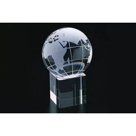 CHH Crystal World Globe 80mm with Square Base