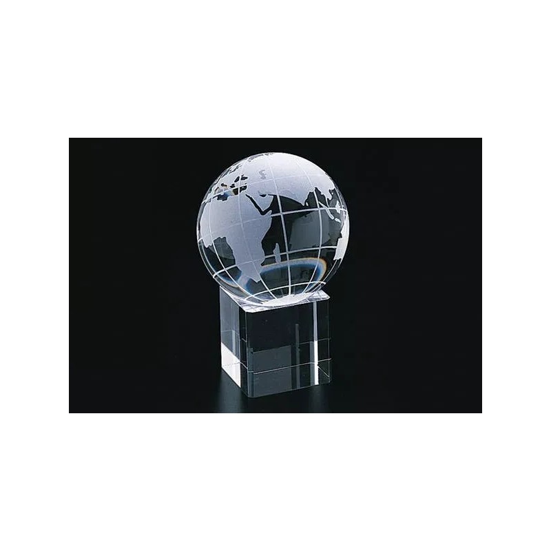 CHH Crystal World Globe 80mm with Square Base