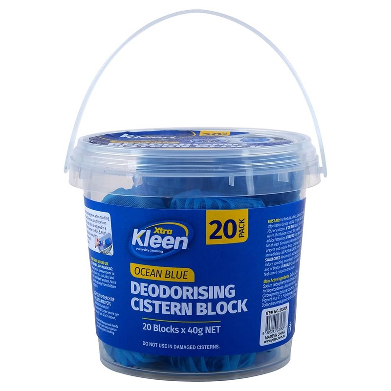 Xtra Kleen Toilet Deodorising Cistern Blocks, Ocean Blue, 40 g