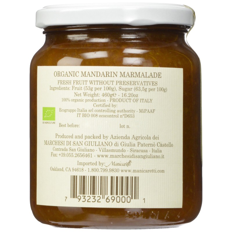 Marchesi Di San Giuliano Marmalade, Sicilian Mandarin, 16.2 Ounce