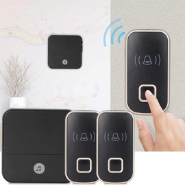 Sonew - Timbre para puerta, timbre de 110 db, 300 m, timbre remoto para personas sordas, 4 niveles de volumen, con receptor+transmisor, para hoteles, hogares, apartamentos, oficina