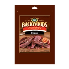 LEM Products Backwoods Reduced Sodium Original Jerky Seasoning, Ideal for Wild Game and Domestic Meat, Seasons Up to 25 Pounds of Meat, 18.3 Ounce Packet with Pre-Measured Cure Packet Included