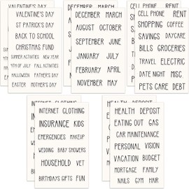 128 Pieces Budget Planner Stickers Cash Envelope Label Stickers for A6 Binder Cash Envelope 6 Ring Binder Notebooks