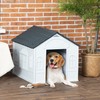 PawHut Plastic Dog House, Water Resistant Puppy Shelter Indoor Outdoor