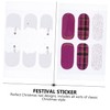 Healvian 3sets Press on Nail Stickers Christmas Decor Adorable Holiday