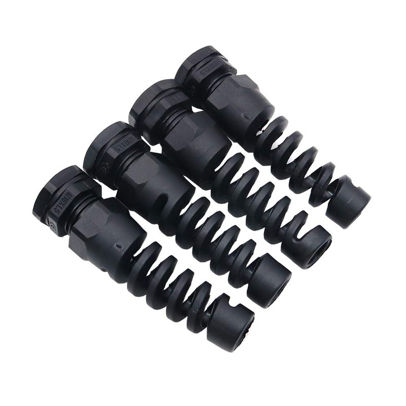 Namvo20 Pieces Waterproof M16 Cable Connectors Spiral Strain Relief Protector