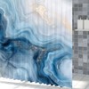 ChloropLastid Blue Marble Shower Curtain Abstract Blue Gold Ombre Marble