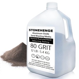 #80 GRIT Aluminum Oxide Powder for Sand Blasting - Sand Blaster for air Compressor, Metal Sandblasting - 12LB