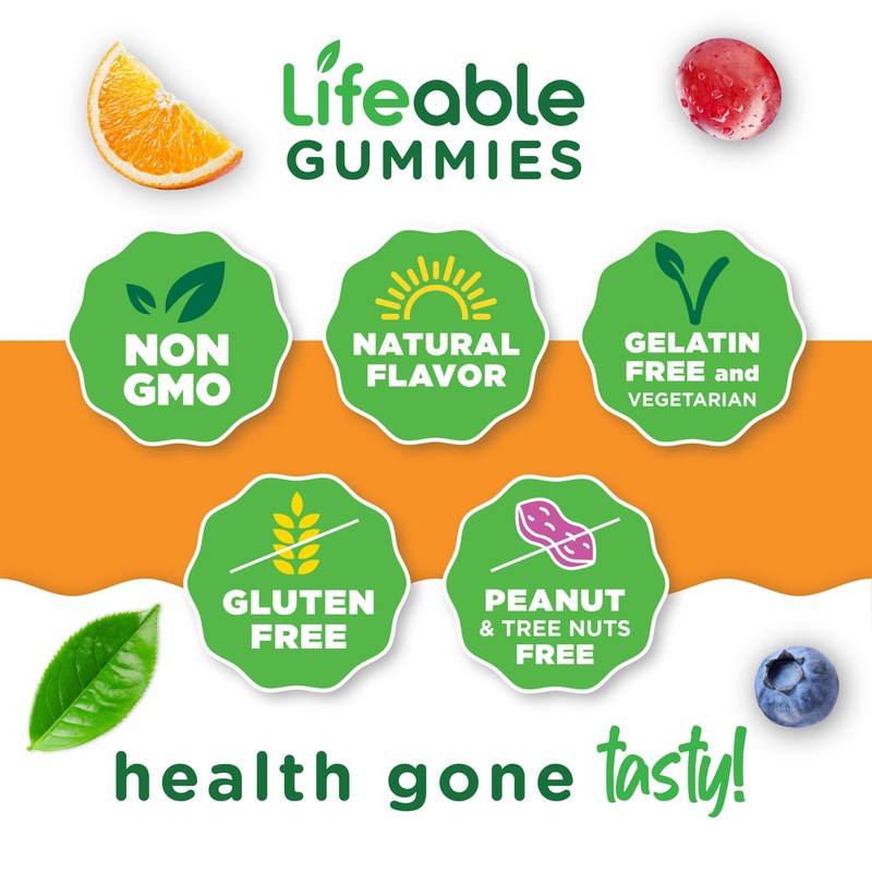 Lifeable Magnesium Gummies for Adults | 900mg Magnesium Citrate Gummies