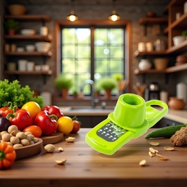 Grüne Multifunktions-Ingwerreibe, Mini-Reibe, Muskatmühle, Knoblauch, Obst, Gemüse, Nüsse, Zerkleinerer, Knoblauchpressen, Küchenutensilien, Gadgets