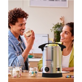 RIEDHOFF Wax Melter for Candle Making, [9 Qts] Electric Wax Melter, Large Electric Candle Wax Melting Pot with Temp Control and Pour Spout for Small-Scale Commercial or Home Use