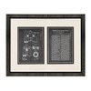 Binoculars Patent Art Chalkboard Print in a Beveled Black Wood
