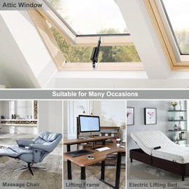 Justech 12V Heavy-Duty Linear Actuator 660LBS/3000N-2inch/50mm Silent IP65 Electric Actuator with Brackets for Electric Windows, RV Adjustments, Solar Trackers, Industrial Machinery