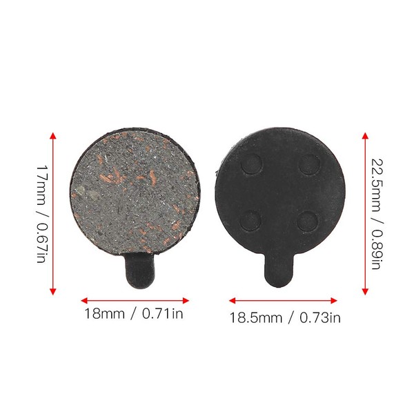 Semi-Metal Brake Pad 4 Pairs of Brake Pads for Electric Scooter, Disc Brake Linings Pad for Electric Scooter
