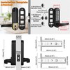 ANNFUZ Mechanical Keyless Entry Door Lock with Handle,Push Button Door