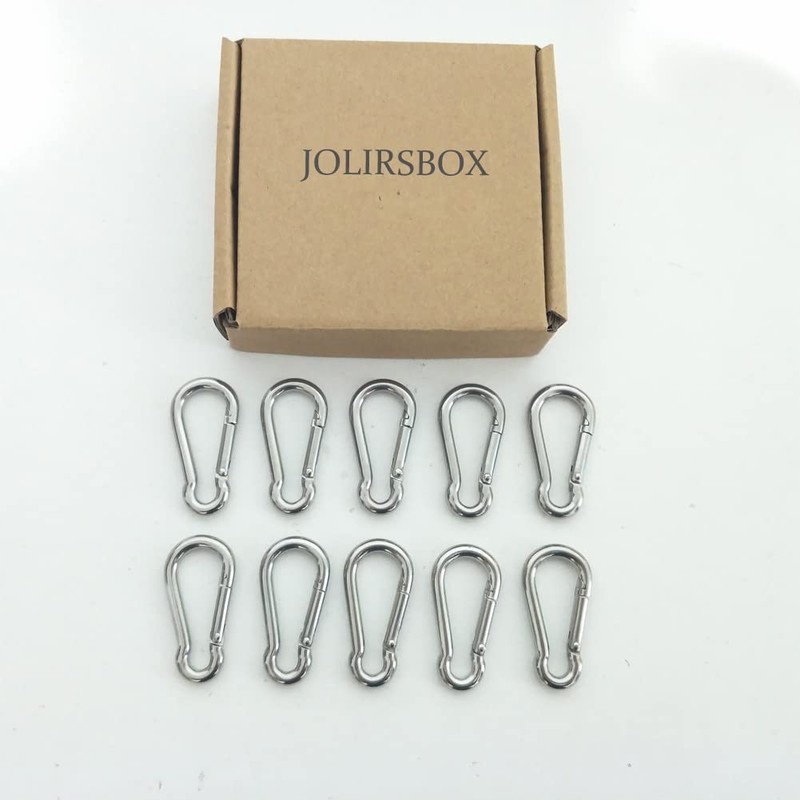 JOLIRSBOX Carabiner 316 Stainless Steel Spring Hook Carabiner Set (2.0