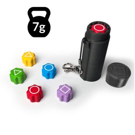 KAJAWIS Squid Gonggi Stones 7g - Weighted Tokens + Storage Box | Skill Game | Traditional Korean Gonggi Knuckle Stones