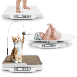 Baby Scales for Weighing,Multifunctional Cat Scale with Cat Scratcher,Baby Weight Scale up to 66 Lbs with Hold Function,Accurate Digital Scale for Infants,Toddlers,Pet,Cat Scale