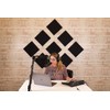 Gator Frameworks 2” Thick Acoustic Foam Pyramid Panels 12”x12”, Charcoal
