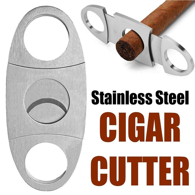 Cigar Cutter Guillotine, Stainless Steel Smooth Cigar Clippers Double Cut