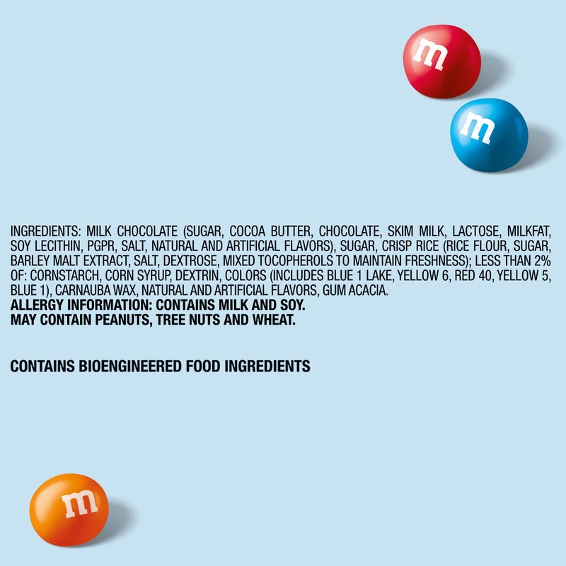 M&M'S Crunchy Cookie Milk Chocolate Candy Bulk, Share Size, 67.92