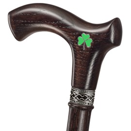 Asterom Handmade Irish Walking Cane for Men and Women - Unique Wood Cane - Stylish Walking Stick (Three-Leaf)