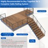 Zylorix 42" Cable Railing Post T304 Stainless Steel Angled Drilled