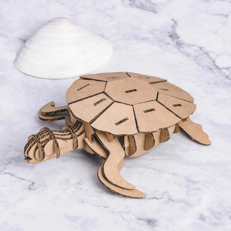 Graine Créative 3D Cardboard Model to Assemble - Turtle