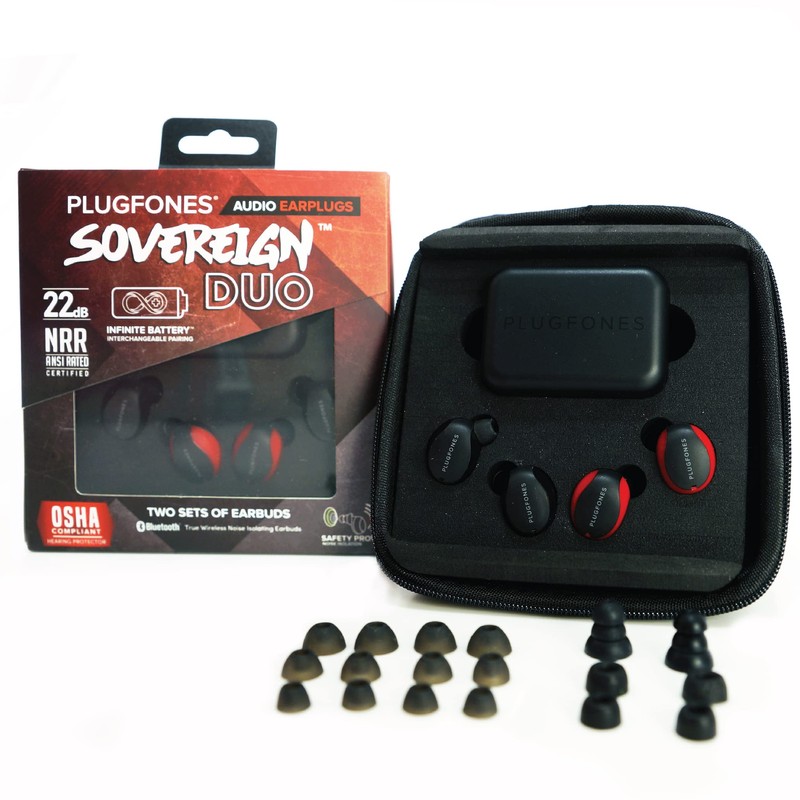 Plugfones Sovereign Duo Two Sets True Wireless Bluetooth Earplug Headphones