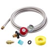 18FT High Pressure Propane Regulator with Hose, Adjustable 0-30 PSI