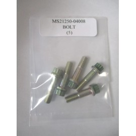 MS21250-04008 Bolt 1/4-28 x 1" Double Hex Shear - Lot of 5