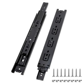 Prmape Drawer Runners 300 mm, Drawer Runners, 3 Folds Telescopic Drawer Hinges Full Extension 600 mm, Heavy Load Capacity of 45 kg, Pack of 2