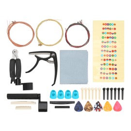 Guitar Accessories Kit ABS Useful Tools with Capo Picks Strings Sets Finger Cots Guitar Pegs
