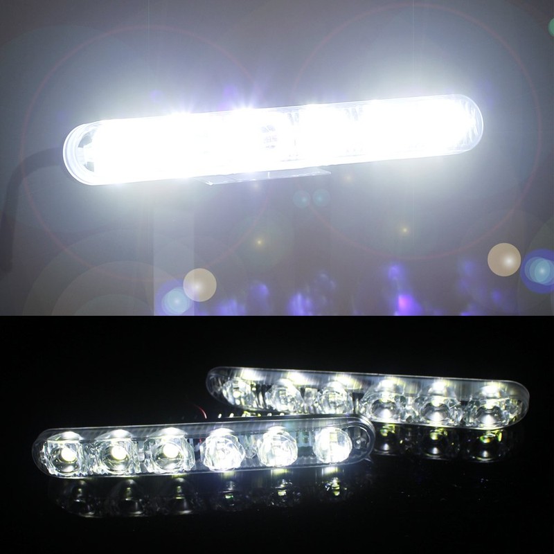 Auto 2PCS Fit 6 LED High Power LED Daytime Running