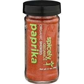 Spicely Organic Paprika Smoked Powder 1.70 Ounce Jar Certified Gluten-Free