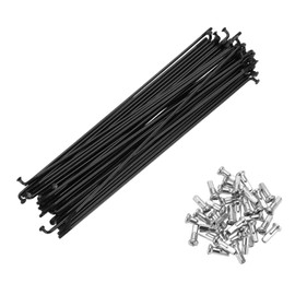 A ABSOPRO Bike Bicycle Spokes 14G 155MM Mountain Bike Spokes Steel Black 36Pcs