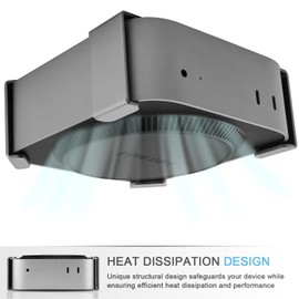 JEMACHE Mac Mini M4 Pro Mount, Behind Monitor/Under Desk/Wall Mount Holder for Mac Mini M4/M4 Pro 2024 Compatible VESA with Anti-Scratch Pad (Silver)