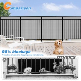 TANG - Valla de privacidad para balcón, 2.5 x 15 pies, color gris, 200 g/m², cubierta de privacidad para exteriores, resistente a la intemperie, para patio, departamento, terraza, porche, patio