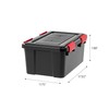 IRIS USA WeatherPro 19 Qt Storage Bins with Lids, 6